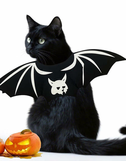 Load image into Gallery viewer, Velthorix Cat Halloween Costume Bat Wings Pet Cosplay Accessories Small

