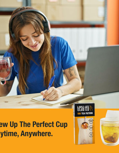 Load image into Gallery viewer, Tiesta Tea Loose Leaf Disposable Infuser Filters Unbleached Paper 100ct Yellow
