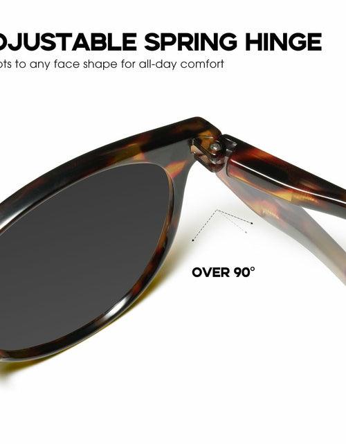 Load image into Gallery viewer, mosanana Polarized Round Sunglasses Small Tortoise Grey Casual Women MS52361
