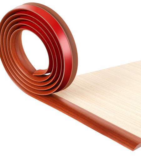 BNELL Floor Transition Strip PVC Self Adhesive 9.84FT Red Teak Wood Grain