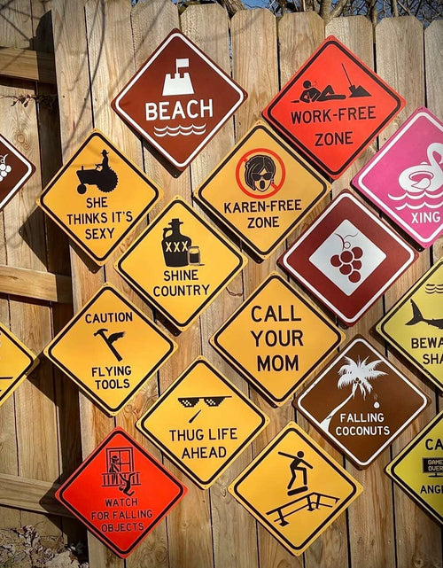 Load image into Gallery viewer, Eletina Street Sign Liability Swimming Pool Warning Aluminum Metal 8x8 Inch
