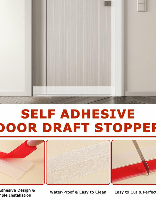 Load image into Gallery viewer, Heonay Weather Stripping Door Draft Stopper Silicone Strip Transparent 2inx20ft

