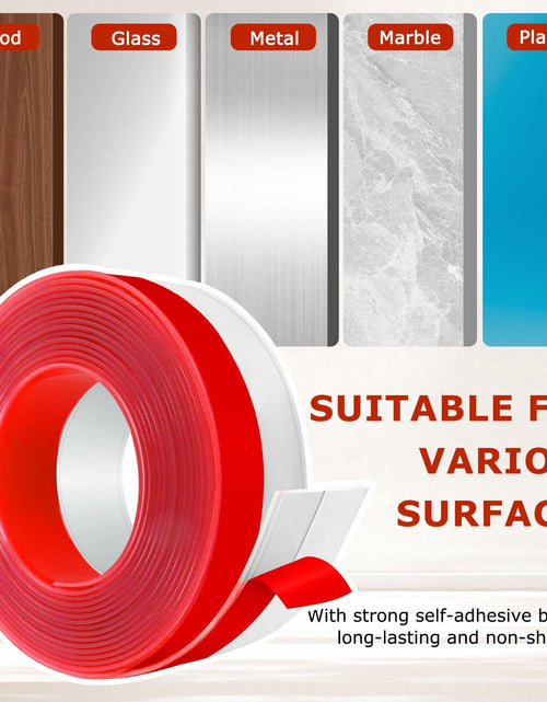 Load image into Gallery viewer, Heonay Weather Stripping Door Draft Stopper Silicone Strip Transparent 2inx20ft

