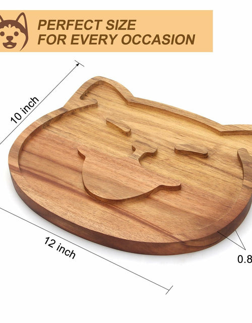 Load image into Gallery viewer, Renawe Decorative Acacia Wood Cheese Plate Serving Tray Large Solid Wood
