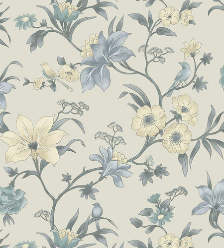 Hopepak Green Floral Peel and Stick Wallpaper 16.1x394 inch Vinyl Modern