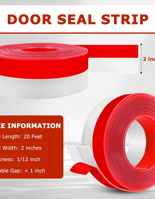 Load image into Gallery viewer, Heonay Weather Stripping Door Draft Stopper Silicone Strip Transparent 2inx20ft
