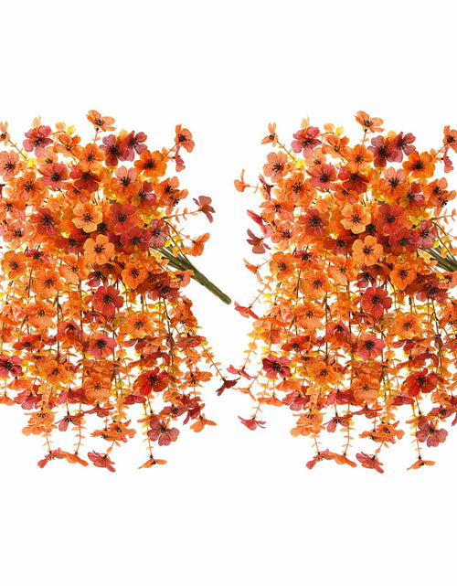 Load image into Gallery viewer, ZFProcess Artificial Fall Daisy Mums Silk Flowers 2PCS Fall Orange UV Resistant
