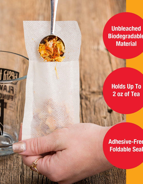 Load image into Gallery viewer, Tiesta Tea Loose Leaf Disposable Infuser Filters Unbleached Paper 100ct Yellow
