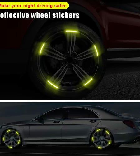 3D Strong Reflective Car Fender Trunk Wheel Tire Rim Stickers Diamond Grade