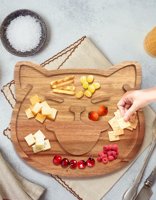 Load image into Gallery viewer, Renawe Decorative Acacia Wood Cheese Plate Serving Tray Large Solid Wood
