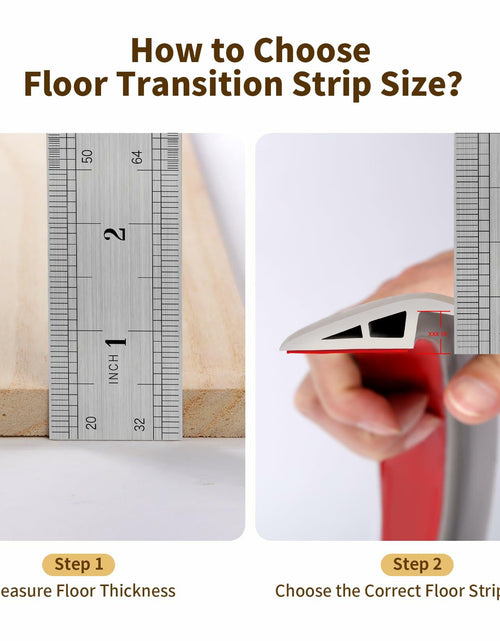 Load image into Gallery viewer, BNELL Floor Transition Strip PVC Self Adhesive 9.84FT Red Teak Wood Grain
