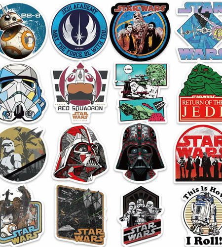 Ratgoo Claasic Move Star War Waterproof Vinyl Stickers Pack 100 Pcs Clear