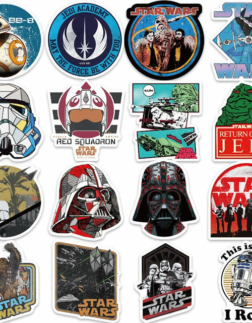 Load image into Gallery viewer, Ratgoo Claasic Move Star War Waterproof Vinyl Stickers Pack 100 Pcs Clear
