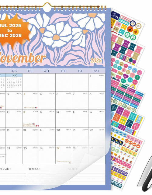 Load image into Gallery viewer, EYROZILL 2025 Wall Calendar Planner Spiral Bound 12x17 Marble Jul25-Dec26

