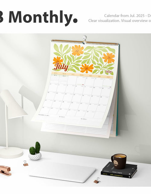 Load image into Gallery viewer, EYROZILL 2025 Wall Calendar Planner Spiral Bound 12x17 Marble Jul25-Dec26
