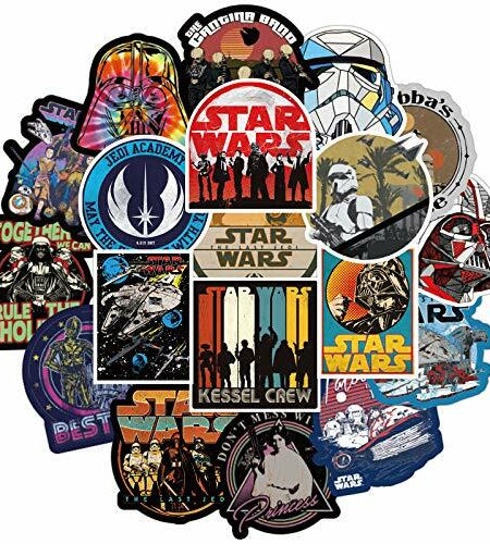 Ratgoo Claasic Move Star War Waterproof Vinyl Stickers Pack 100 Pcs Clear