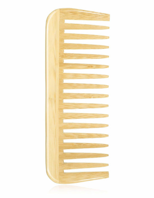 Load image into Gallery viewer, Alrhso Bamboo Wide Tooth Comb for Curls Beard Hair No Handle Detangler
