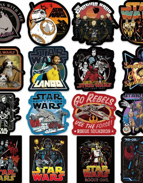 Load image into Gallery viewer, Ratgoo Claasic Move Star War Waterproof Vinyl Stickers Pack 100 Pcs Clear
