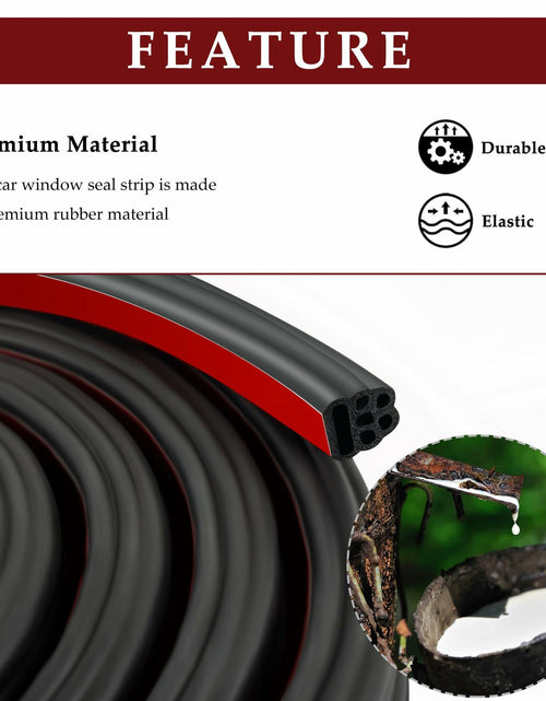 Load image into Gallery viewer, CXCCOI 16.4Ft Automotive Weather Stripping Car Door Seal Strip Black
