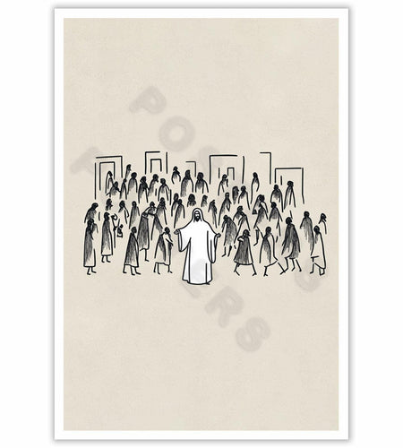 ZETCGSH Vintage Jesus Canvas Wall Art Poster 12x16 in Unframed