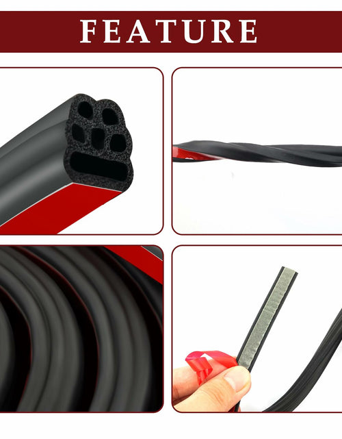 Load image into Gallery viewer, CXCCOI 16.4Ft Automotive Weather Stripping Car Door Seal Strip Black
