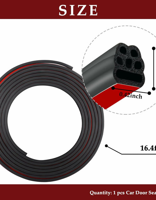 Load image into Gallery viewer, CXCCOI 16.4Ft Automotive Weather Stripping Car Door Seal Strip Black
