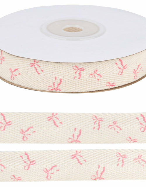 Load image into Gallery viewer, Luhiew Pink Cotton Bow Ribbon 3/5 Inch 10 Yards Craft Gift Wrap
