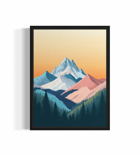 aj decor Shasta Trinity Alps Wall Art Print Poster 8x10 Portrait Paper