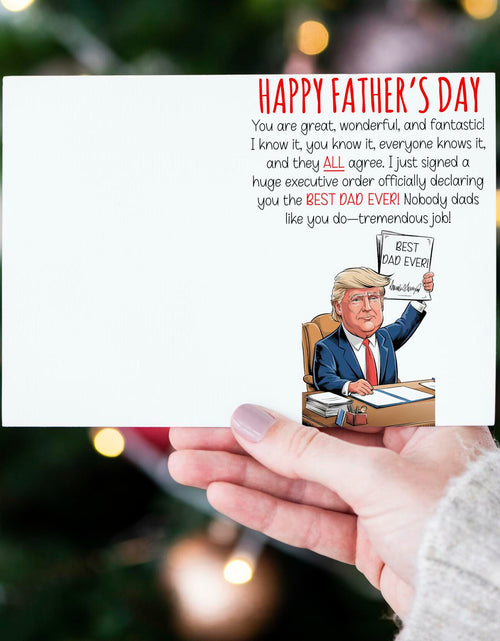 Load image into Gallery viewer, HOMEVAGE Fathers Day Card Funny Quote Folded 5x7in Red Envelope
