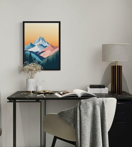aj decor Shasta Trinity Alps Wall Art Print Poster 8x10 Portrait Paper