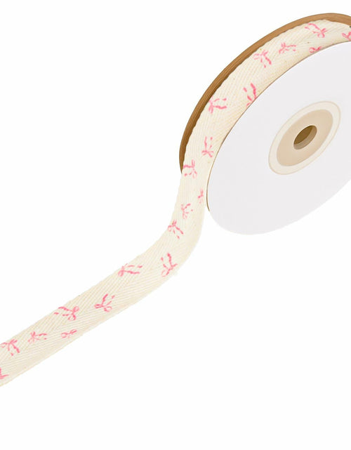 Load image into Gallery viewer, Luhiew Pink Cotton Bow Ribbon 3/5 Inch 10 Yards Craft Gift Wrap
