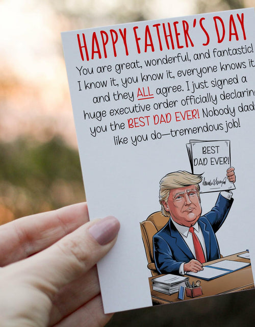 Load image into Gallery viewer, HOMEVAGE Fathers Day Card Funny Quote Folded 5x7in Red Envelope
