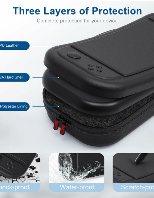 Load image into Gallery viewer, STARTRC GAMES Switch 2 Carrying Case Large PU Hard Travel Bag Black
