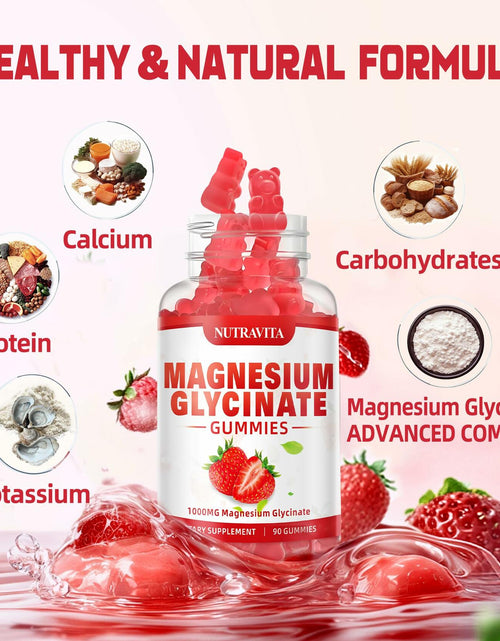 Load image into Gallery viewer, BESTBY 09/26 Nutravita Magnesium Glycinate Gummies 1000mg L-Threonate VitD B6
