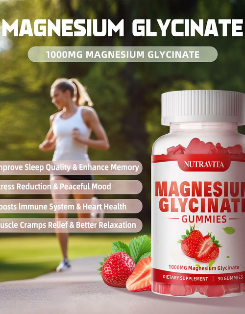 Load image into Gallery viewer, BESTBY 09/26 Nutravita Magnesium Glycinate Gummies 1000mg L-Threonate VitD B6
