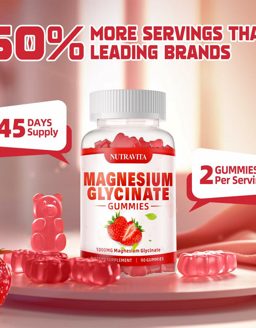 Load image into Gallery viewer, BESTBY 09/26 Nutravita Magnesium Glycinate Gummies 1000mg L-Threonate VitD B6

