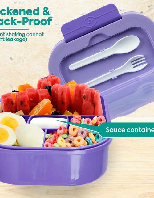 Load image into Gallery viewer, Generic DifaBella Kids Lunch Box 4 Compartments BPA-Free Purple 8.66x5.9x2.7
