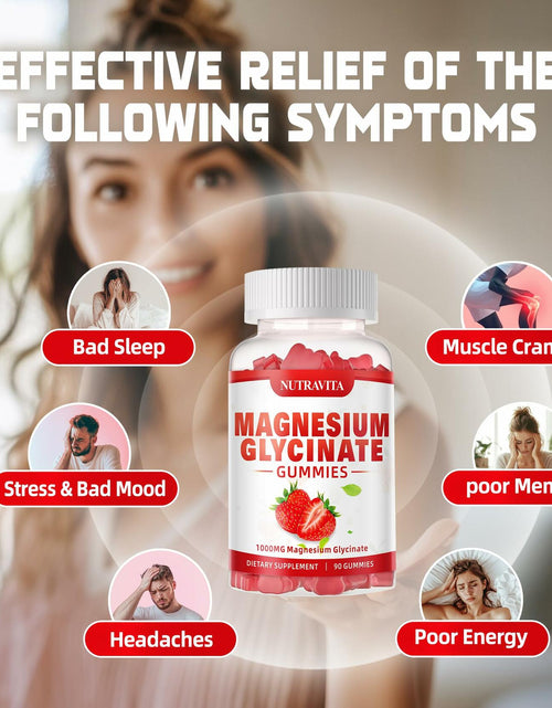 Load image into Gallery viewer, BESTBY 09/26 Nutravita Magnesium Glycinate Gummies 1000mg L-Threonate VitD B6
