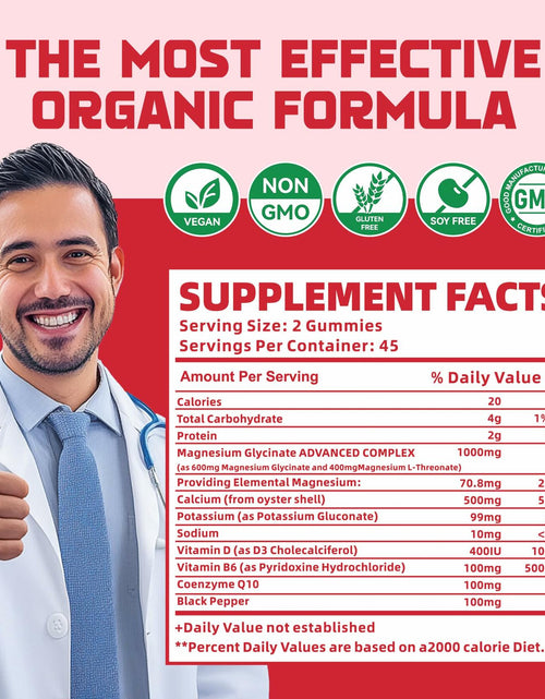 Load image into Gallery viewer, BESTBY 09/26 Nutravita Magnesium Glycinate Gummies 1000mg L-Threonate VitD B6
