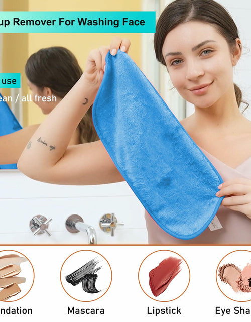 Load image into Gallery viewer, PleasingCare Makeup Remover Cloth Cleansing Towel Burgundy 3 Pack Face
