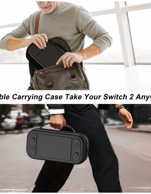 Load image into Gallery viewer, STARTRC GAMES Switch 2 Carrying Case Large PU Hard Travel Bag Black
