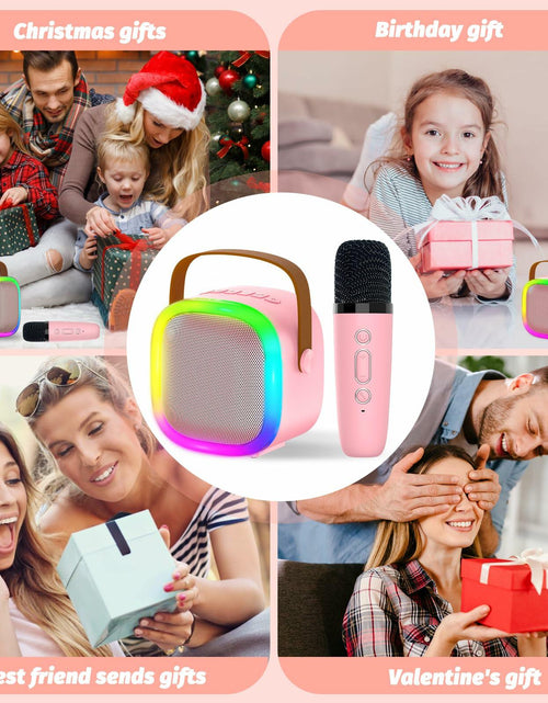 Load image into Gallery viewer, OUTUVAS Karaoke Microphone Machine for Kids Ages 4-12 Pink
