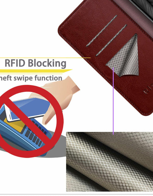 Load image into Gallery viewer, RingPi Moto G 5G 2024 Leather RFID Wallet Case Brown 3 Card Slots
