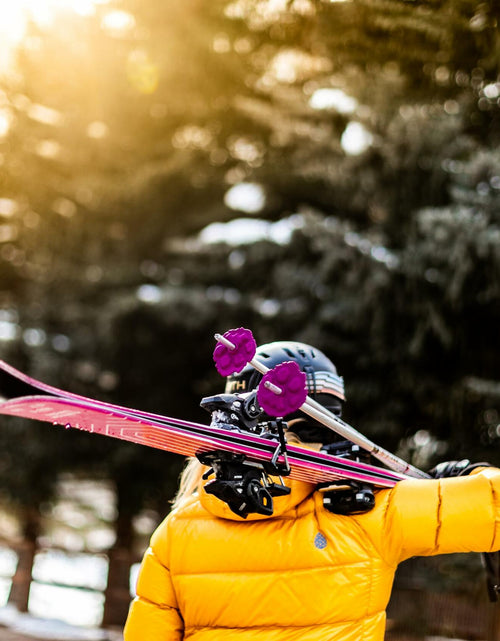 Load image into Gallery viewer, Stoke Tracks Mountain Lion Paw Ski Pole Baskets Lion Aubergine
