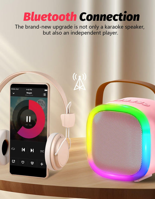 Load image into Gallery viewer, OUTUVAS Karaoke Microphone Machine for Kids Ages 4-12 Pink
