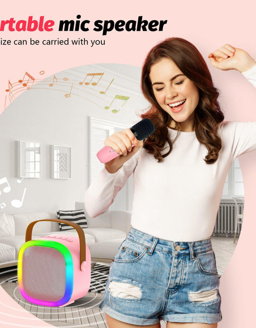 Load image into Gallery viewer, OUTUVAS Karaoke Microphone Machine for Kids Ages 4-12 Pink
