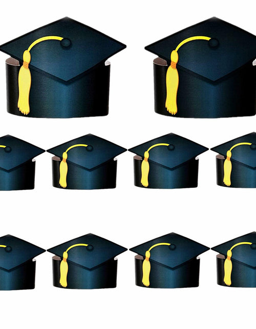 Load image into Gallery viewer, Soochat Graduation Paper Caps 2026 Black Hat Party Costume Accessories 10Pcs
