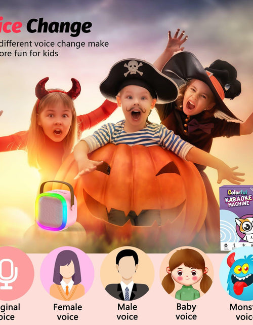 Load image into Gallery viewer, OUTUVAS Karaoke Microphone Machine for Kids Ages 4-12 Pink
