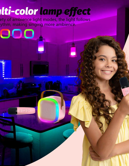 Load image into Gallery viewer, OUTUVAS Karaoke Microphone Machine for Kids Ages 4-12 Pink
