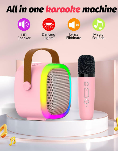 Load image into Gallery viewer, OUTUVAS Karaoke Microphone Machine for Kids Ages 4-12 Pink
